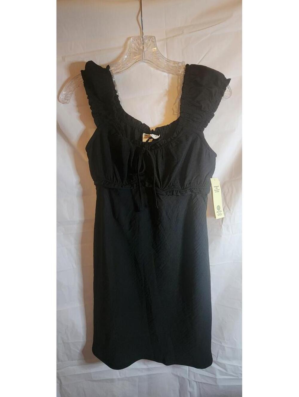 No Boundaries Black Sleeveless Dress with Ruffle Straps